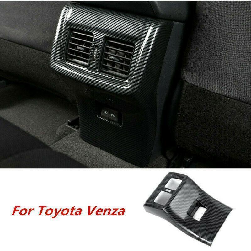for Toyota Venza 21-24 Carbon Fiber Rear Row Air Outlet Vent Panel Cover Trim 1P