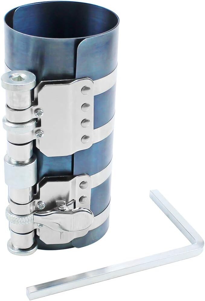 6¡± Piston Ring Compressor,Adjustable Ratchet Piston Installer Tool Removal Tool