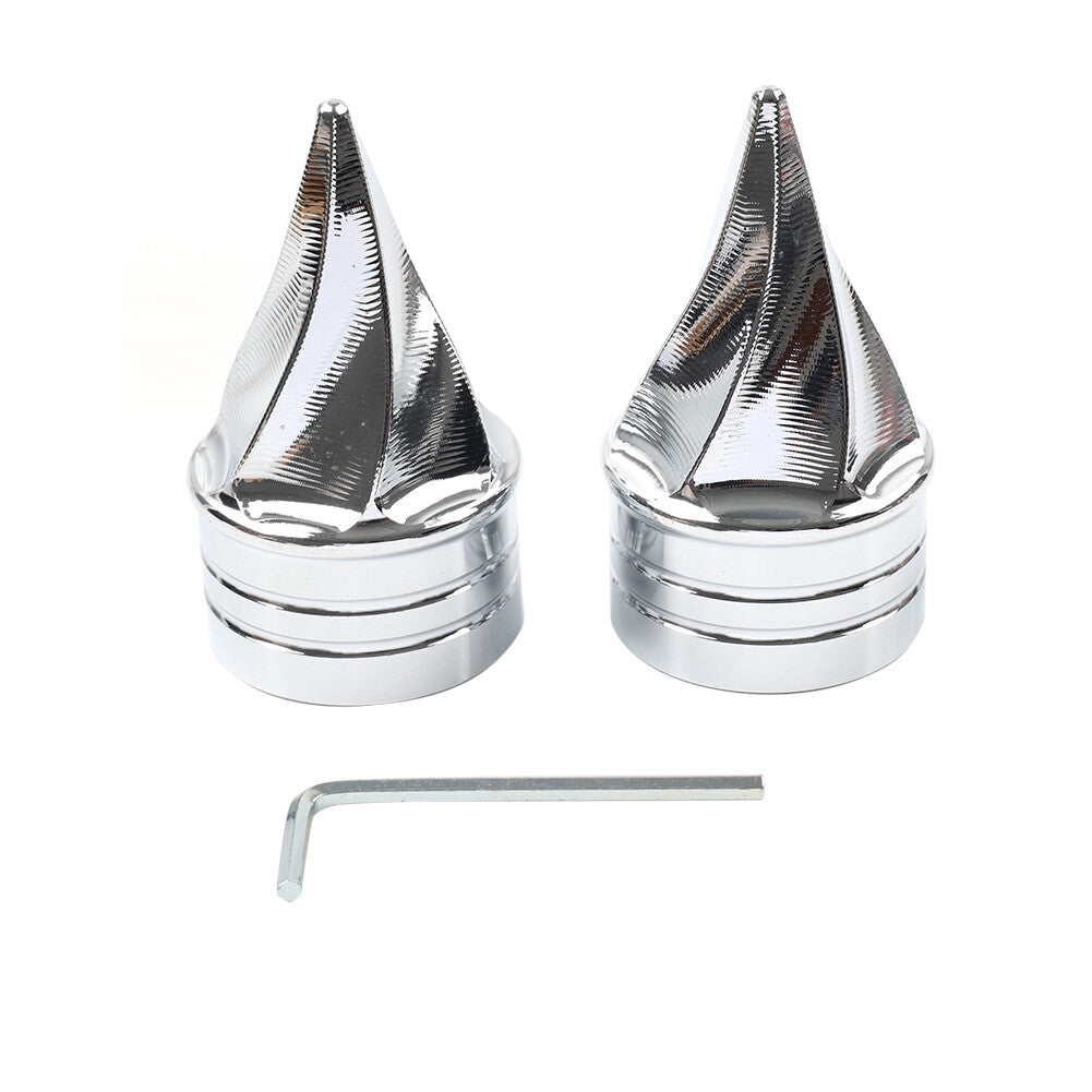 Front Axle Cap Nut Covers for Harley Touring Electra Road Glide Road King 00-07
