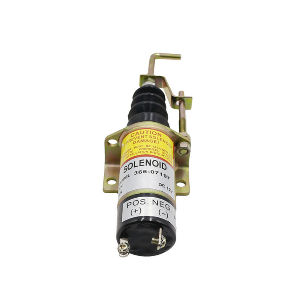 12V Diesel Fuel Shut Off Solenoid Valve For 366-07197 1502-12C7U2B2S1 SA-3405T