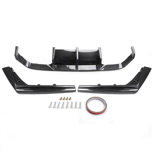 PSM-style rear bumper diffuser lip carbon fiber for BMW F80 M3 F82 F83 M4 15-20 Q