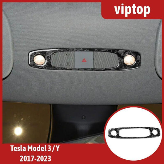 Headlight Switch Panel Cover Forged Carbon Fiber for Tesla Model 3 Y 2017-2023