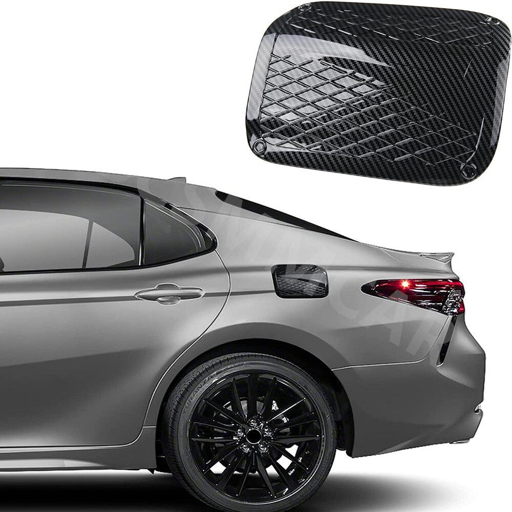 Fit for Toyota for Camry 2018-2023 Gas Fuel Tank Cover Carbon Fiber Look Cap Trim Q