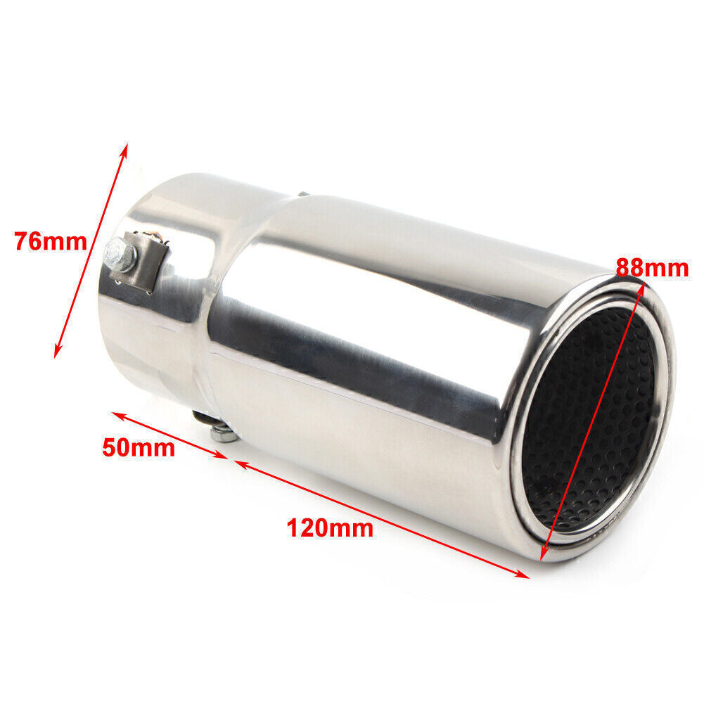 for Toyota Prado 2008-2021 09 Stainless Steel Rear Exhaust Pipe Tail Muffler Tip Q