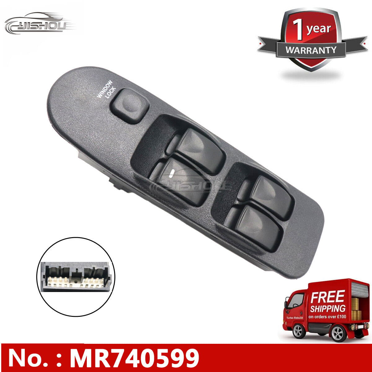 Suitable for Mitsubishi Carisma Space Star 1995-2006 MR740599 Main Power Window Control