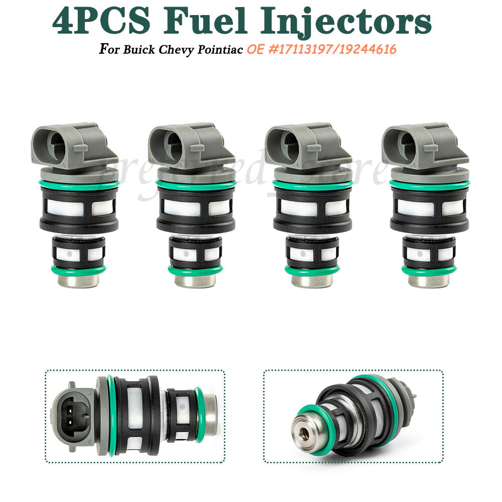 Four fuel injectors for S10 Knight, for Buick for GMC Sonoma 2.2L (1994-1997) (19244616-) v