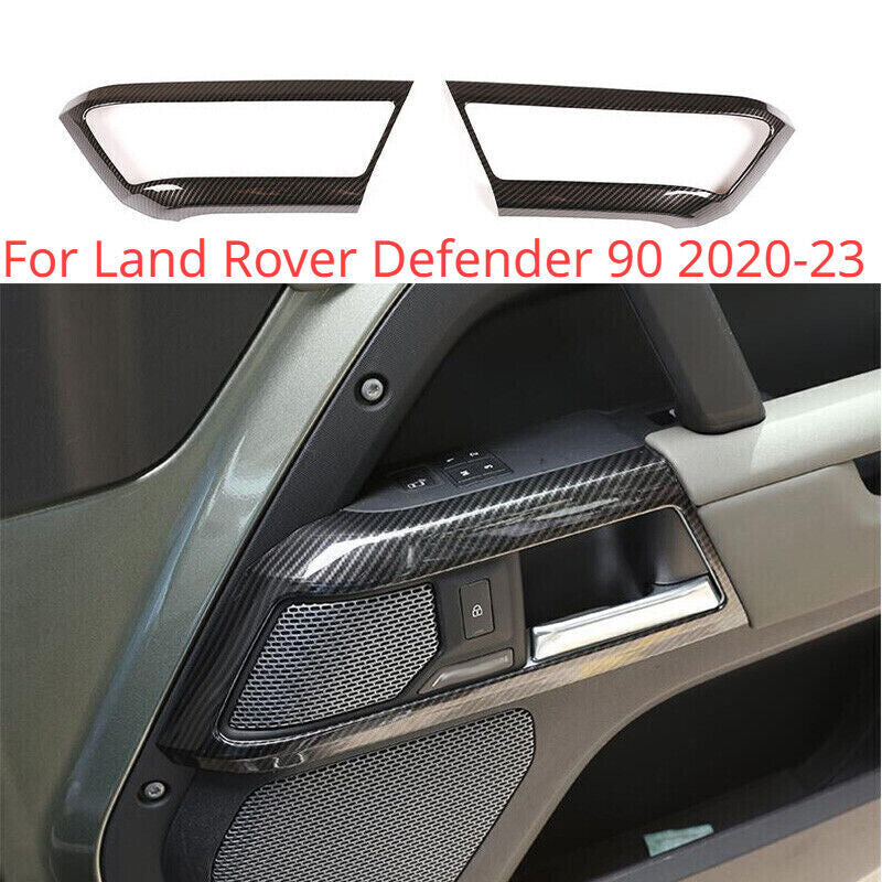 ABS Carbon Fiber Inner Door Lock Handle Frame for Land Rover for Defender 90 2020-23