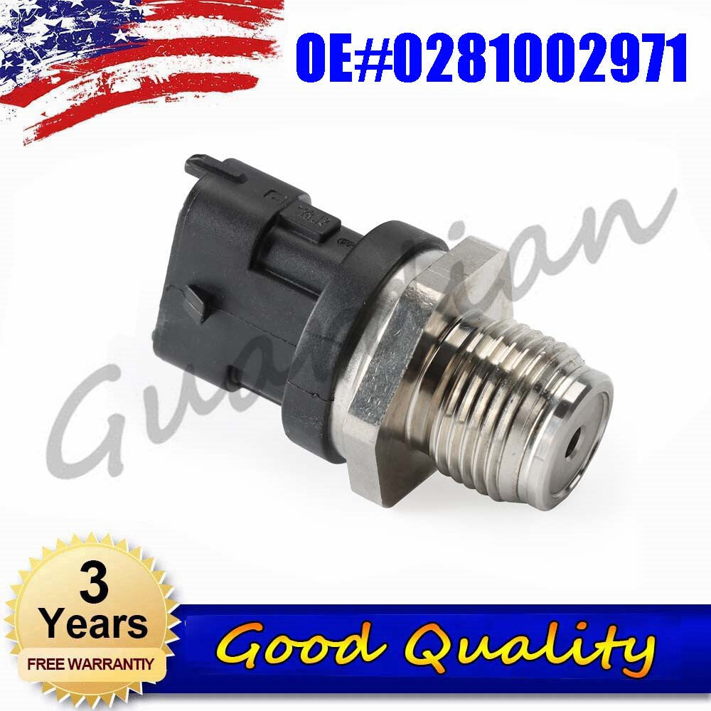 0281002971 Fuel Rail Pressure Sensor NEW For LBZ LMM 6.6L for Sierra Silverado