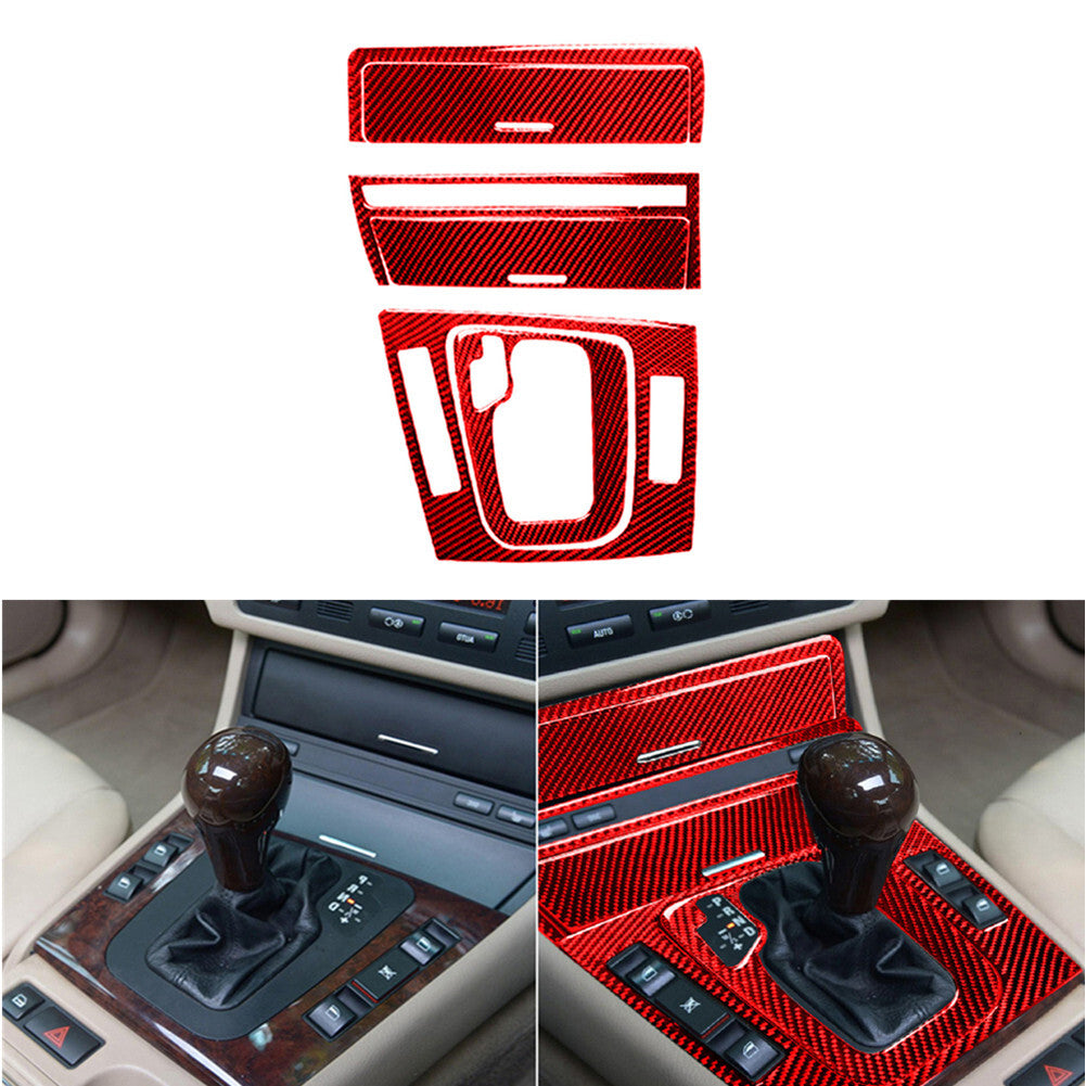 For Lancer Carbon Fiber Gear Shift Manual Gearbox Cover Trim Type A v