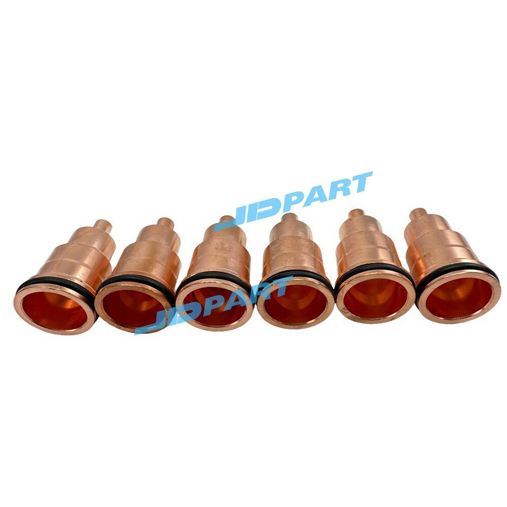 6-piece D12D fuel injector nozzle sleeve 3183368 for Volvo engine parts -