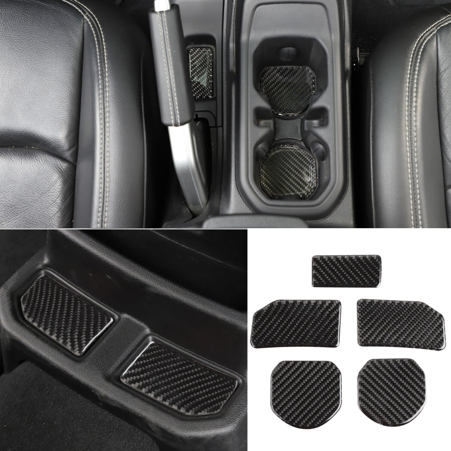 for Jeep for Wrangler JL 2018-2023 Liner Accessories Cup Door Pocket Inserts Carbon Q
