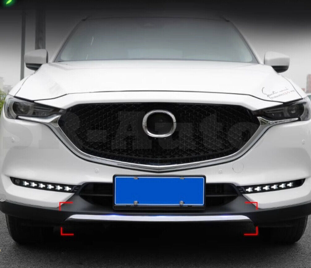 1P for Mazda CX-5 CX5 17-21 Chrome Steel Front Bumper Lower Protector Strip Trim