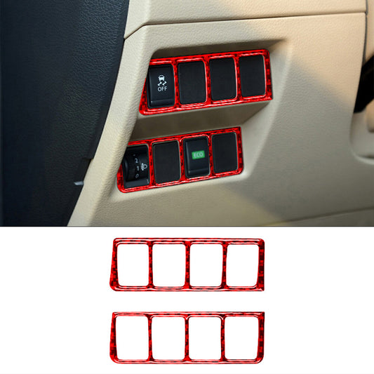2X Red Carbon Fiber Front Door Air Vent Below Trim for Honda Ridgeline 2017-2020 v