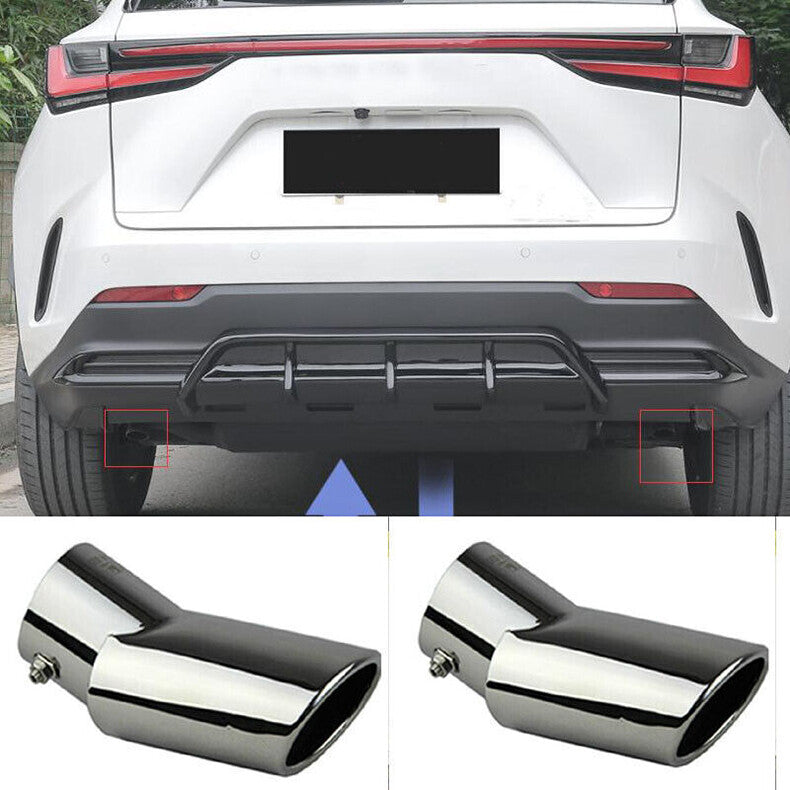 for Lexus NX 250 350 350h 2022-23 silver Rear Exhaust Muffler Tip End Pipe trim