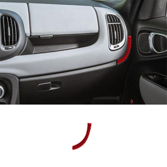 Red Carbon Fiber Interior Right Decor Glove Box Cover Trim for Fiat 500L 2014-17