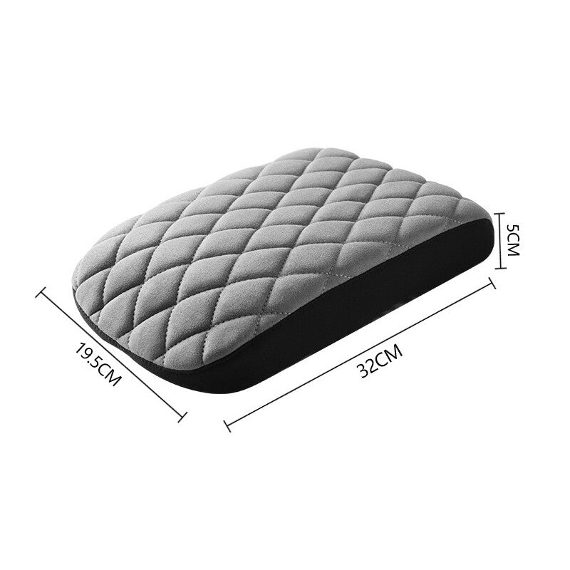 Auto Armrest Cushion Cover Center Console Memory Cotton Box Protector Grey v