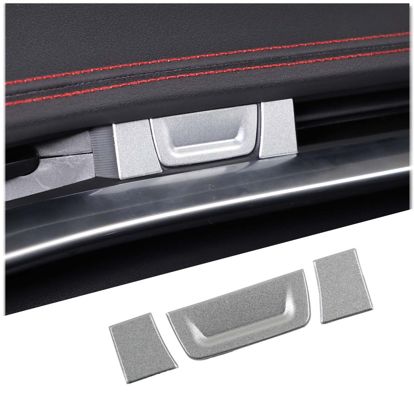 2-Pack Orange Interior Dashboard Air Socket Trim Frame for Ford Maverick 2022-2023