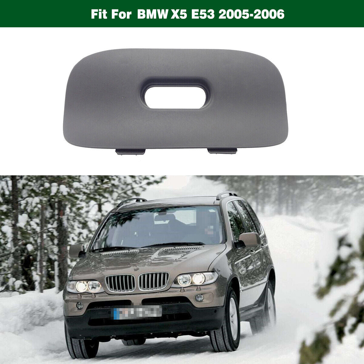 Rear Bumper Tow Hook Eye Cover Trailer Cap 51128402327 for BMW E53 X5 2005-2006 Q
