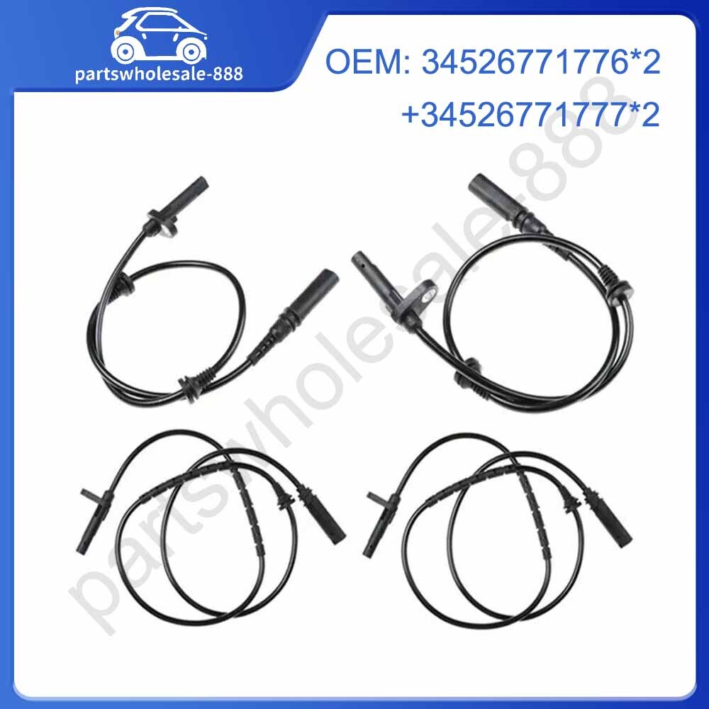 for BMW X5 X6 E70 E72 E71 F15 F16 Front Rear ABS Wheel Speed Sensors 4Pcs