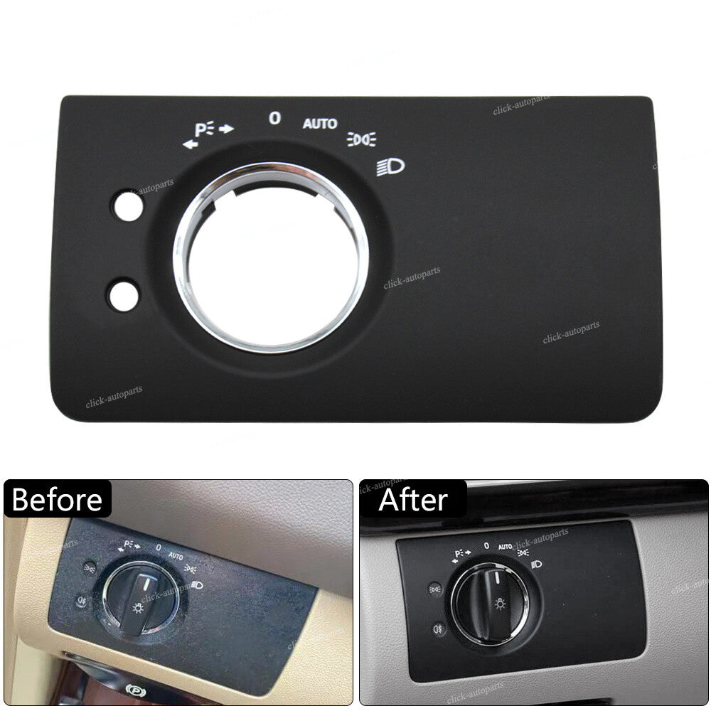 Black Headlight Control Switch Cover Black For 06-13 for Mercedes X164 GL450 ML350
