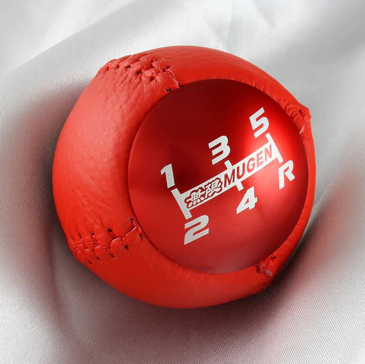 Car Shift Knob 5-speed Mugen Red PVC Leather for Honda for Civic,CRX, for Acura