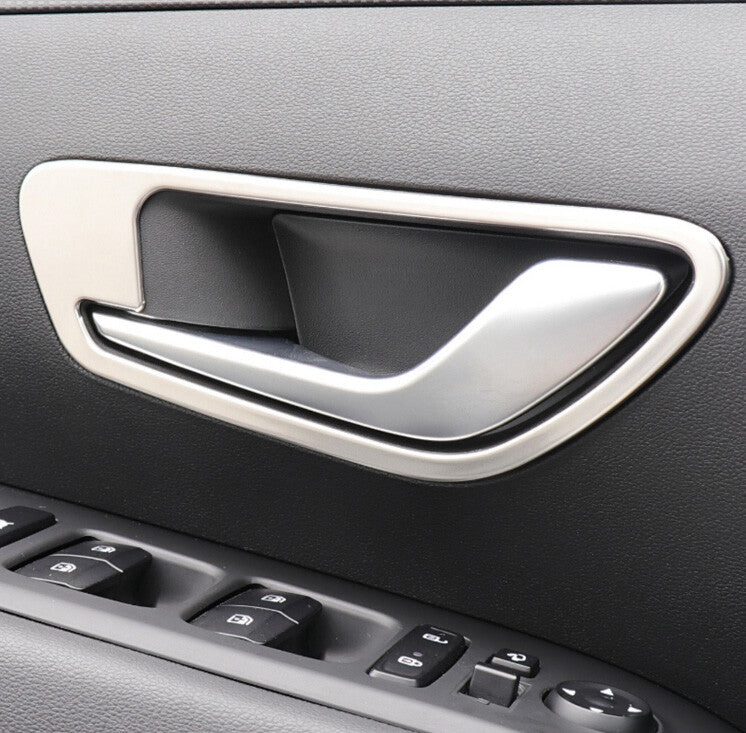 for Hyundai for Tucson 2022-2024 Silver Titanium InteriorDoor HandleCoverTrim4Pieces