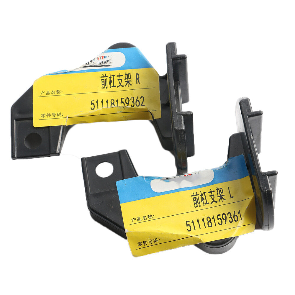 Front Left and Right Bumper Holder Support Brackets Black for BMW E39 5 Series