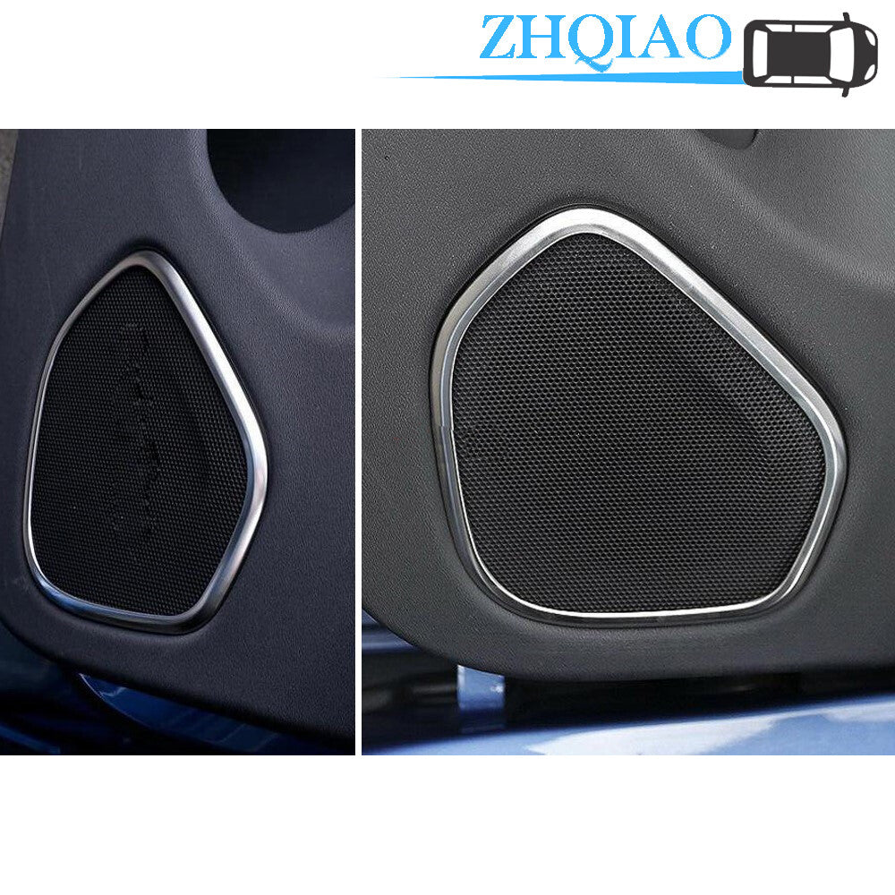 Stainless Steel Interior Door Speaker Ring Cover Trim Fit for Volvo XC60 2018-2020