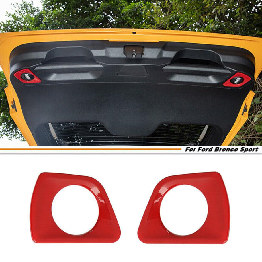 Fit For 2021-2024 Bronco Sport ABS Red Rear Trunk Tailgate Light Cover Trim v
