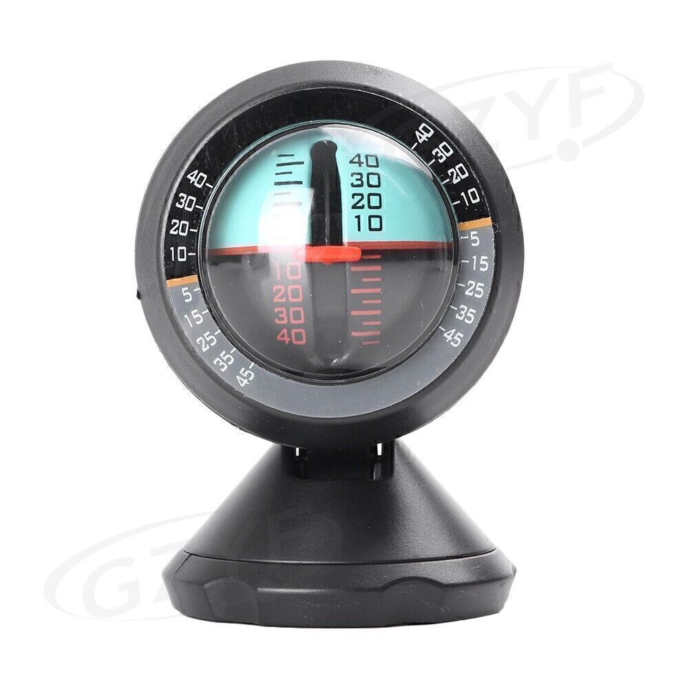Car Inclinometer Tilt Gauge Indicator Gradient Balancer Slope Angle Meter Level Q