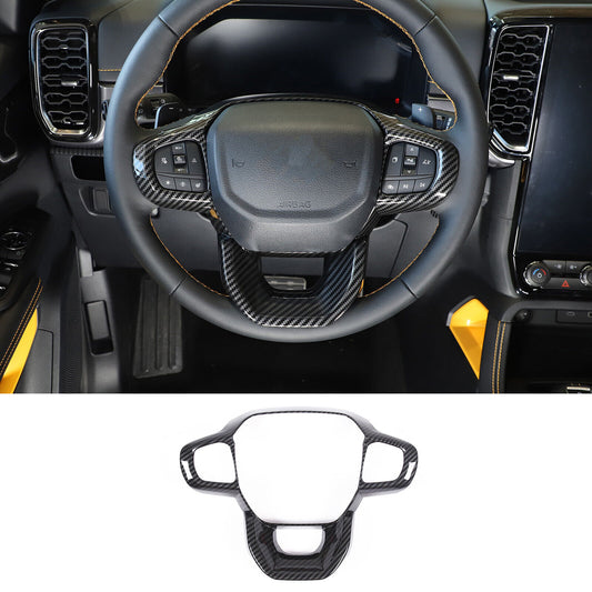 Carbon Optical Steering Wheels Frame Cover Fits for Ford Ranger T9 Built 2023