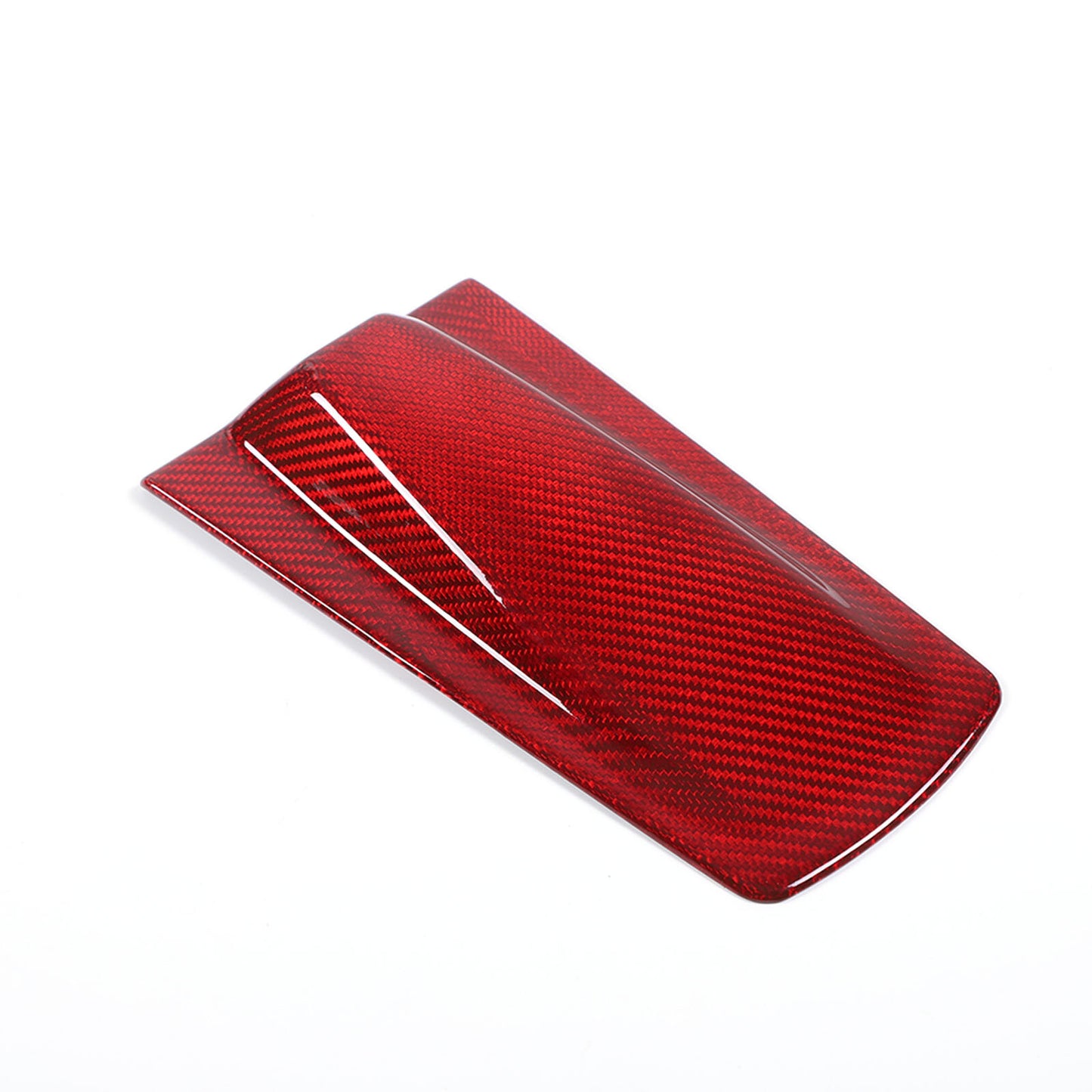 Red carbon fiber rear top camera cover trim for Corvette C8 Stingray convertible HTC