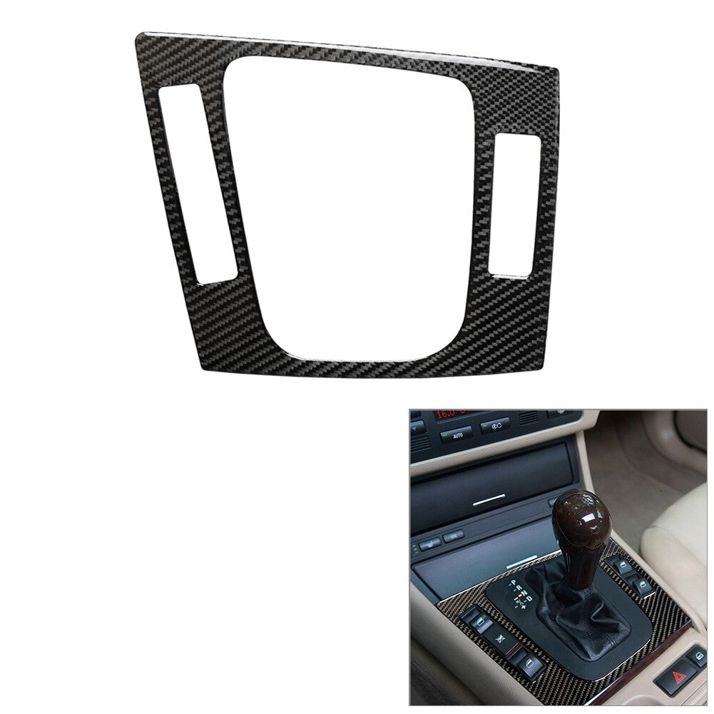 Carbon Fiber Interior Gear Shift Frame Cover Trim for BMW 3Series E46 1998-2005