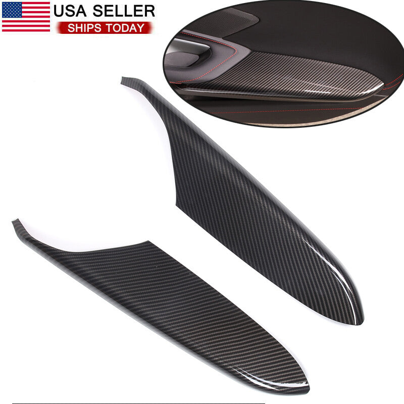 Carbon fiber ABS door armrest panel cover trim for 2020-2023 for Corvette C8 Coupe n