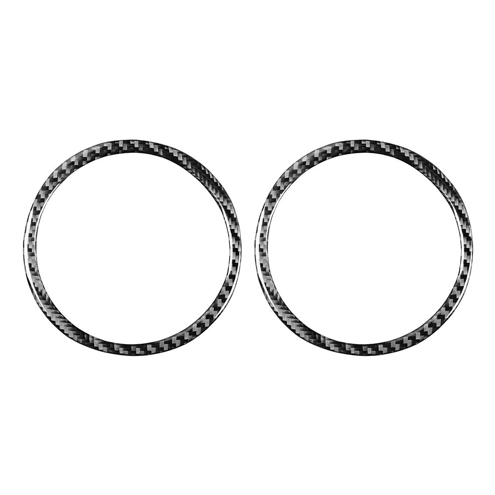 Demist Air Conditioner Vent Outlet Ring Trim Carbon Fiber for Audi TT 8N 2001-06