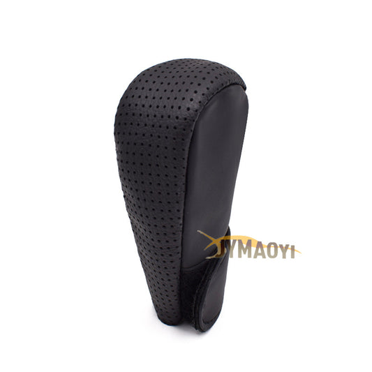 1x for Toyota for Lexus Black Anti Slip PU Leather Car Gear Shift Knob Stick Cover Q
