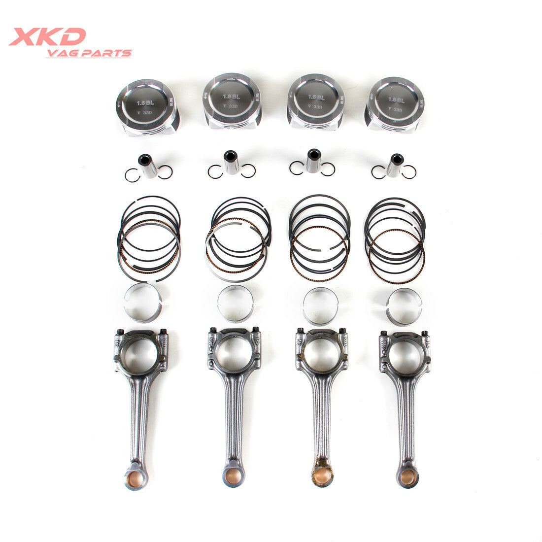 1.6L Piston Rings &Connecting Rods&Bearing Shell Fit for VW for Golf AVU BFQ BSF Q