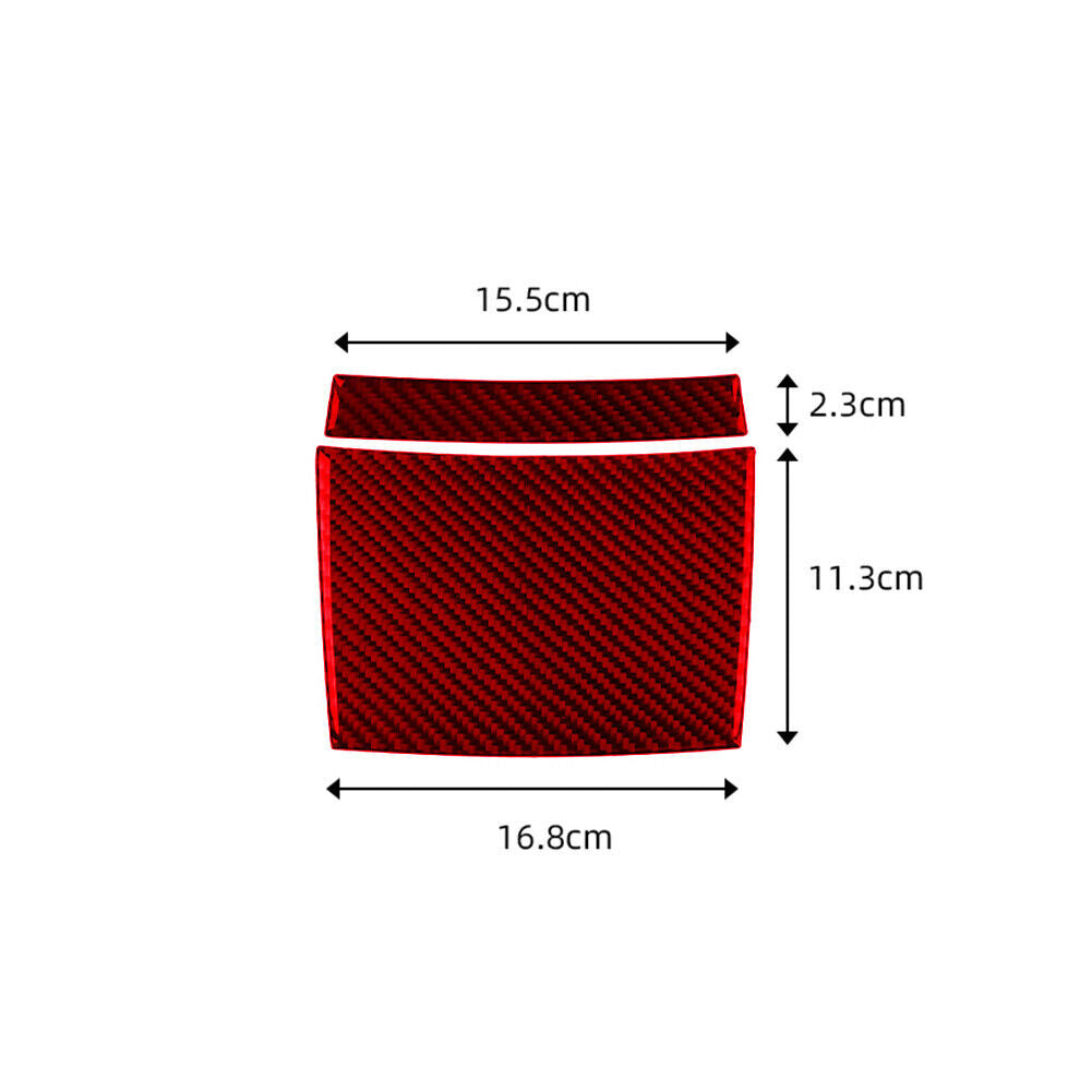 Red Carbon Fiber Rear Central Console Upper Panel Cover for BMW X3 E83 2004-2010