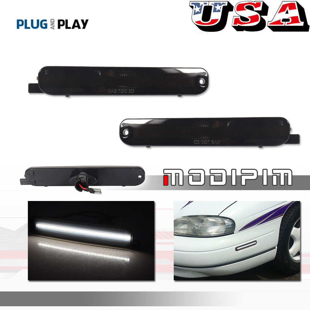 Smoke lens side marker white LED light suitable for 95-01 Lumina 95-99 Monte Carlo- v