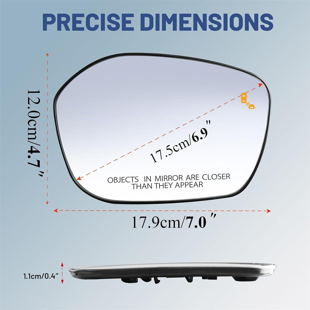 Car Right Passenger Heated Mirror Glass w/ Blind Spot for Honda for Civic 2022-2025 Q