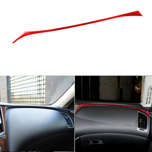 Red carbon fiber dashboard trim sticker cover for Infiniti Q50 Q60 2014-19