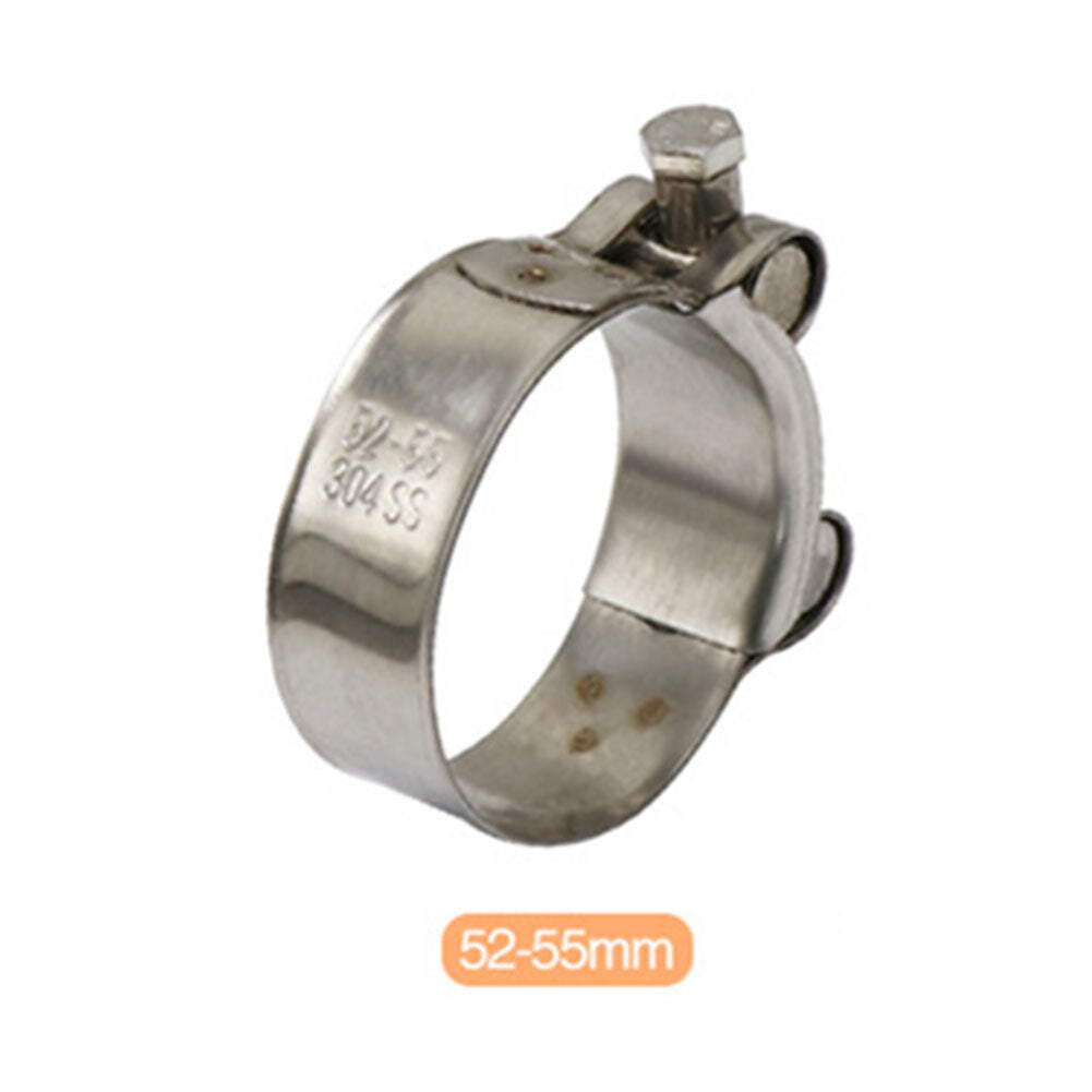 Motorcycle Exhaust Pipe Clamp 52mm-55mm Stainless Steel Muffler Fixed Caliper mo
