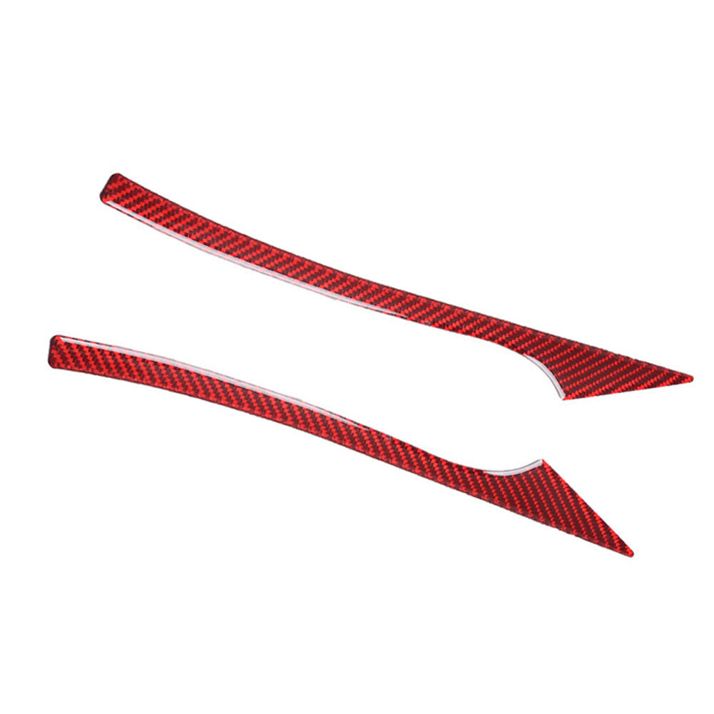 4X Red Door Panel Trim Interior Strip Carbon Fiber Sticker for Audi Q7 2016-2019 v