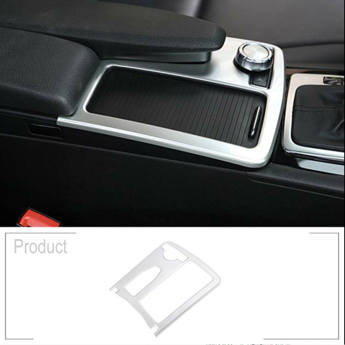 Carbon Fiber Center Handle Dashboard Cover for C-Class W204 10-13- v
