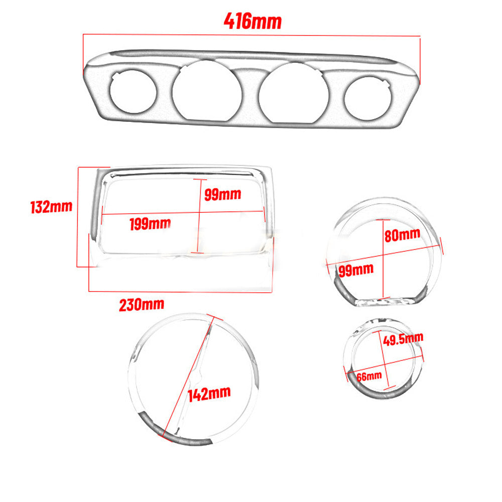 Chrome speaker radio instrument interior rectifier trim kit for Harley Touring 2014 - 2023 - n