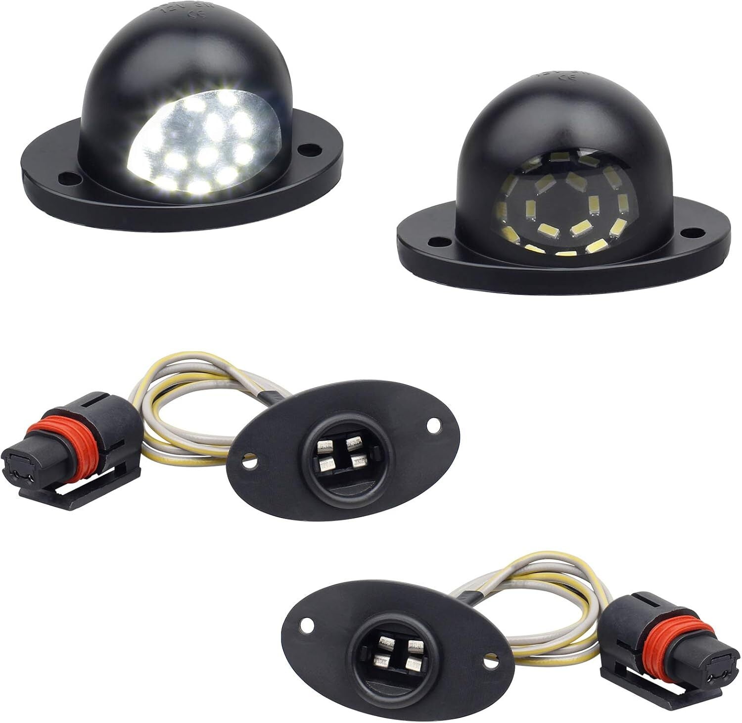 For 1994-2001 for Dodge for Ram 1500 LED License Plate Light with Socket Wiring Harness Q