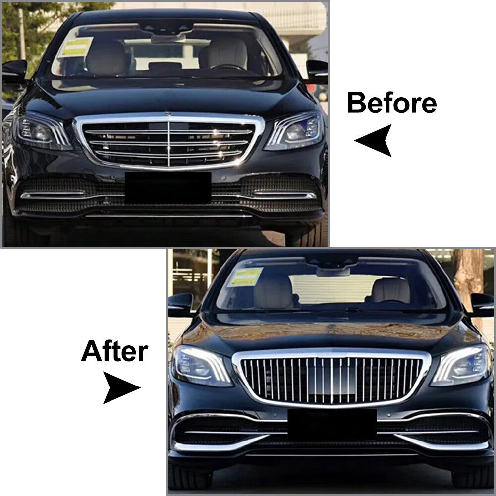 Front Bumper Radiator Hood Grille for Benz S-Class W222 2014-2020 15