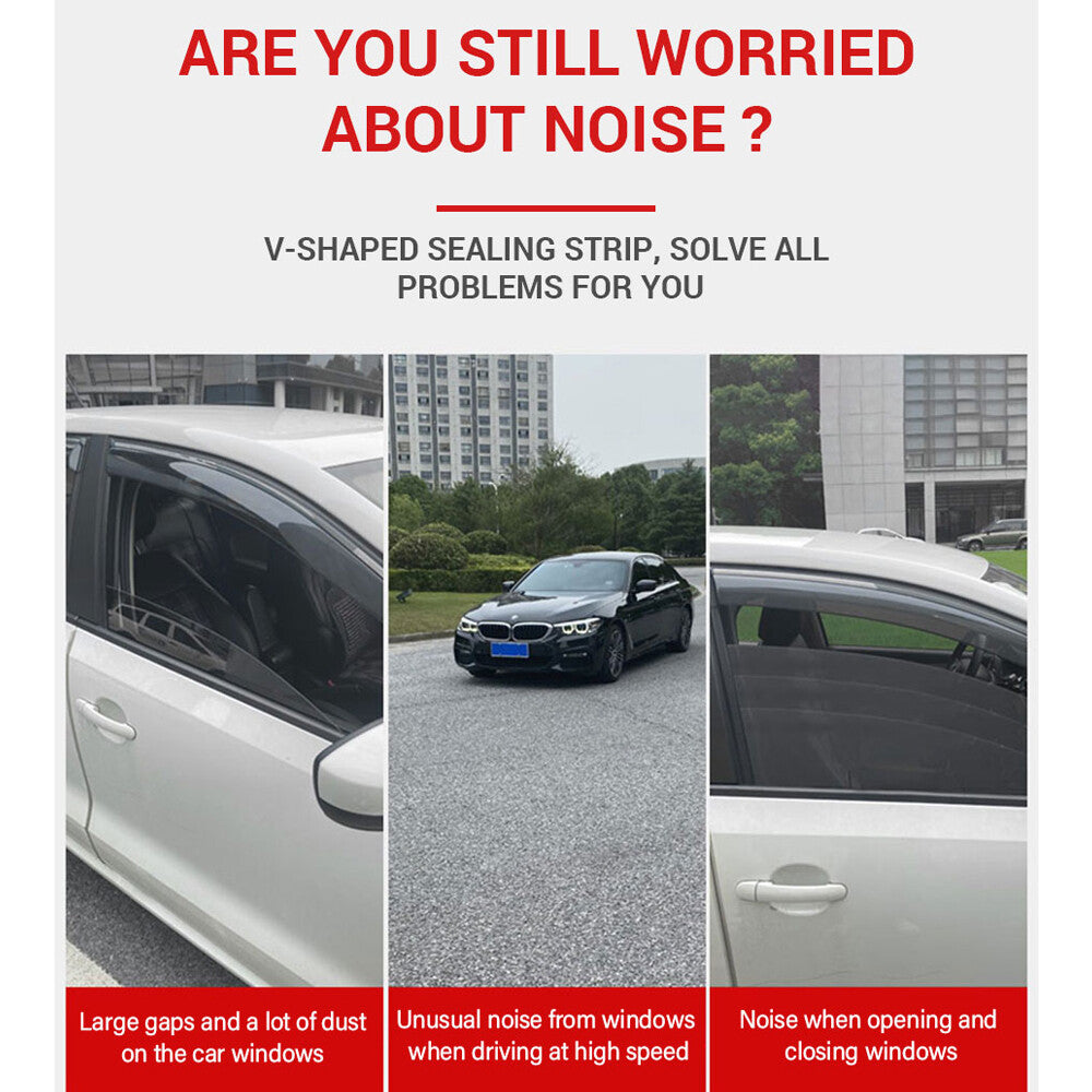 2-meter automotive side window trim edge molding V-shaped rubber wind vane sealing strip - n