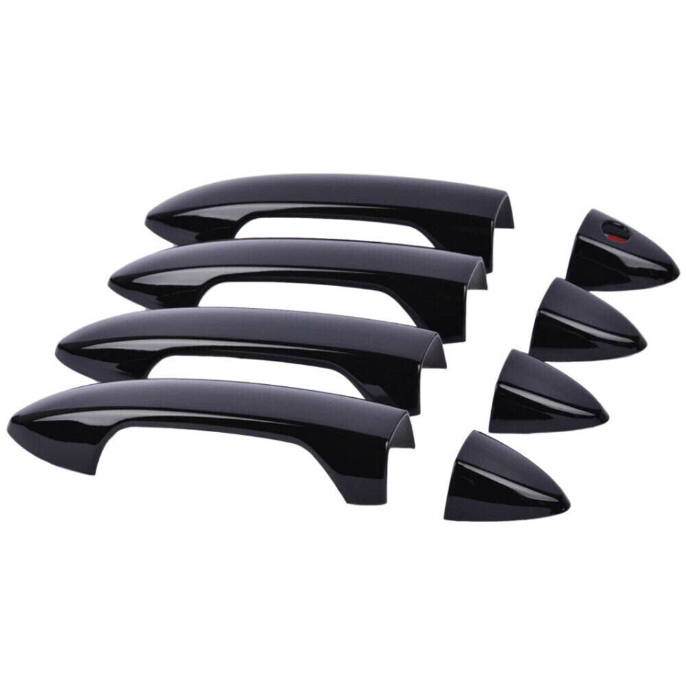 8Pcs ABS Sport Black Door Handle Cover Protector for Honda Accord 9th
