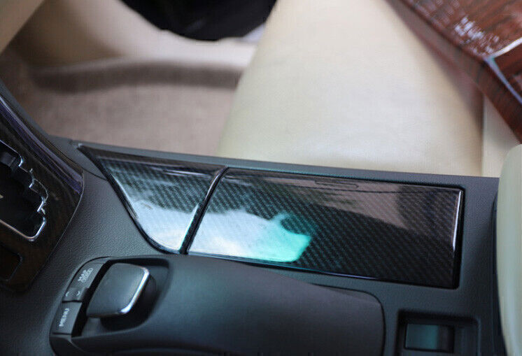 2P Middle Console Water Cup Cover Trim for Lexus RX350 450h 09-2015 Carbon Fiber